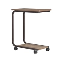 طاولة خدمة خشب متحركه على شكل حرف (C)