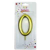 شمع أرقام ذهبي لعيد الميلاد