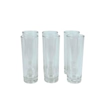 كوب عصير زجاجي شفاف طويل – طقم 6 قطع