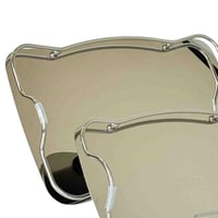 طقم صواني تقديم استيل فضي أنيق (قطعتان)