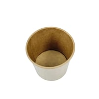 أكواب ورقية كرافت بغطاء بلاستيكي شفاف 25 كوب