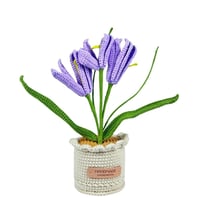 زهور حياكة يدوية