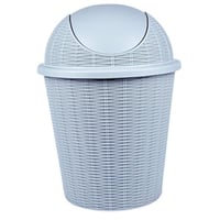 سلة نفايات بلاستيكية بغطاء دوار