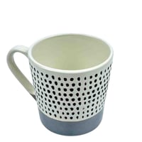 طقم سفرة سيراميك مزخرف 16 قطعة - أبيض وبيج بنقش أن...