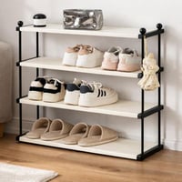 رف احذية متعدد الطبقات بتصميم عصري للمدخل وغرفة ال...