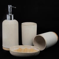 طقم إكسسوارات حمام فاخر من 4 قطع