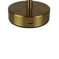 مصباح طاولة كريستالي فاخر بإضاءة LED وقاعدة ذهبية