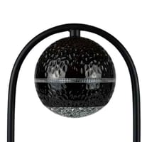 صباح طاولة بتصميم كروي مزدوج باللون الأسود اللامع