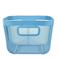 سلّة تخزين شبكية كبيرة بمقبض، مقاس 28 سم- اسود