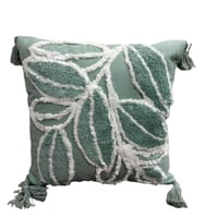 وسادة- خداديات مطرزة بنقشة اوراق طبيعية