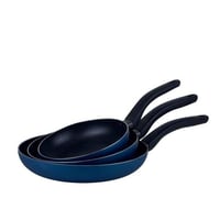 طقم مقالي غير لاصقة بلون أزرق أنيق – 3 قطع