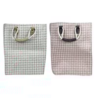 سلة تخزين منسوجة بمقابض مريحة