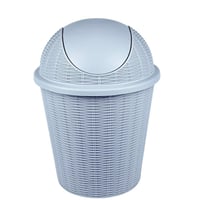 سلة نفايات بلاستيكية بغطاء دوار