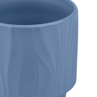 فازة سيراميك دائرية – بتصميم خطوط مموجة | اللون: ر...