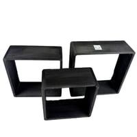 طقم رفوف حائطية خشبية عصرية