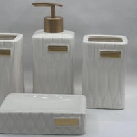 طقم إكسسوارات حمام فاخر من 4 قطع