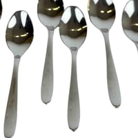 طقم ملاعق شاي استيل فضي 6 قطع