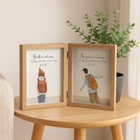 إطار صور خشبي مزدوج