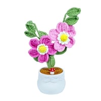 زهور حياكة يدوية