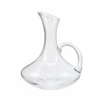 قارورة تقديم زجاج شفاف بمقبض تصميم أنيق