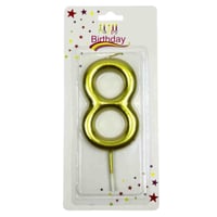 شمع أرقام ذهبي لعيد الميلاد