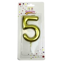 شمع أرقام ذهبي لعيد الميلاد