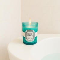 شموع HOME AROMA الفاخرة – مجموعة الألوان الزجاجية