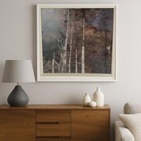لوحة فنية بإطار - غابة تجريدية بألوان داكنة