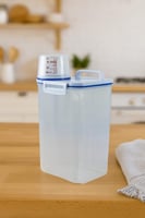 حافظة بلاستيكية محكمة بغطاء قياس