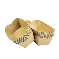 علب تقديم ورقية بنقشة مموجة – بني كرافت 15 قطعة