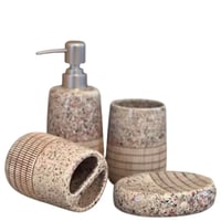 طقم إكسسوارات حمام فاخر من 4 قطع