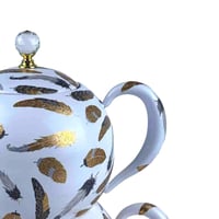 براد شاي تركي بطبعه ريش -ذهبي