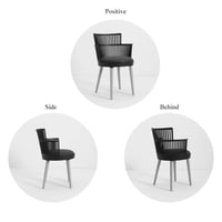 كرسي طعام عصري أسود