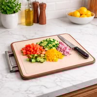 لوح تقطيع فاخر بمقبض ستانلس ستيل