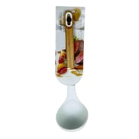 ملعقة شوربة سيليكون غير لاصقة بمقبض خشبي (قطعة وحد...