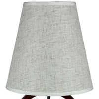 مصباح طاولة بتصميم حلقي خشبي كلاسيكي