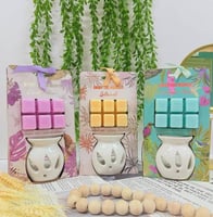 مجموعة شموع عطرية مذابة مع مبخرة سيراميك