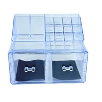 منظم مكياج أكريليك شفاف متعدد الأقسام والأدراج