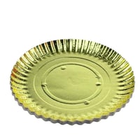 صحن تقديم دائري ذهبي للاستخدام مرة واحدة 5 قطع حجم...