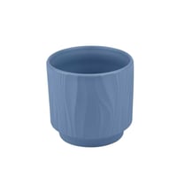 فازة سيراميك دائرية – بتصميم خطوط مموجة | اللون: ر...