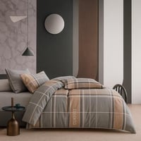 طقم مفارش سرير كاروهات – اخضر فاتج × بيج – تصميم ف...