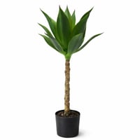 نبتة اغاف صناعية انيقة بوعاء اسود – ارتفاع 90 سم