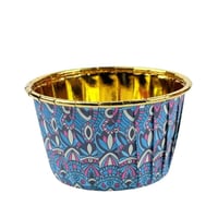 أكواب تقديم ورقية مزخرفة ببطانة ذهبية