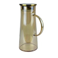 إبريق زجاجي شفاف بغطاء ذهبي – تصميم عصري أنيق