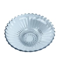 وعاء تقديم زجاج شفاف بتصميم مزخرف أنيق