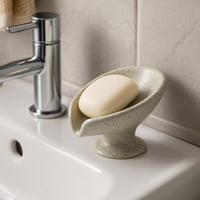 صحن صابون سيراميكي بتصميم بيضاوي منقط