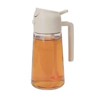 موزع زيت وخل زجاجي 2 في 1 مع فوهة صب سهلة