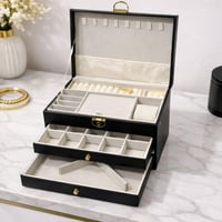 صندوق تنظيم المجوهرات الفاخر متعدد الادراج