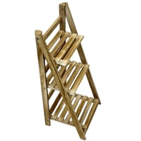 : رف خشبي متعدد المستويات بشكل سلم