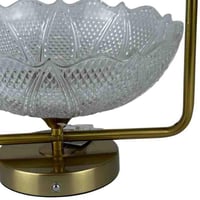 وعاء كريستال مضيء بإطار ذهبي